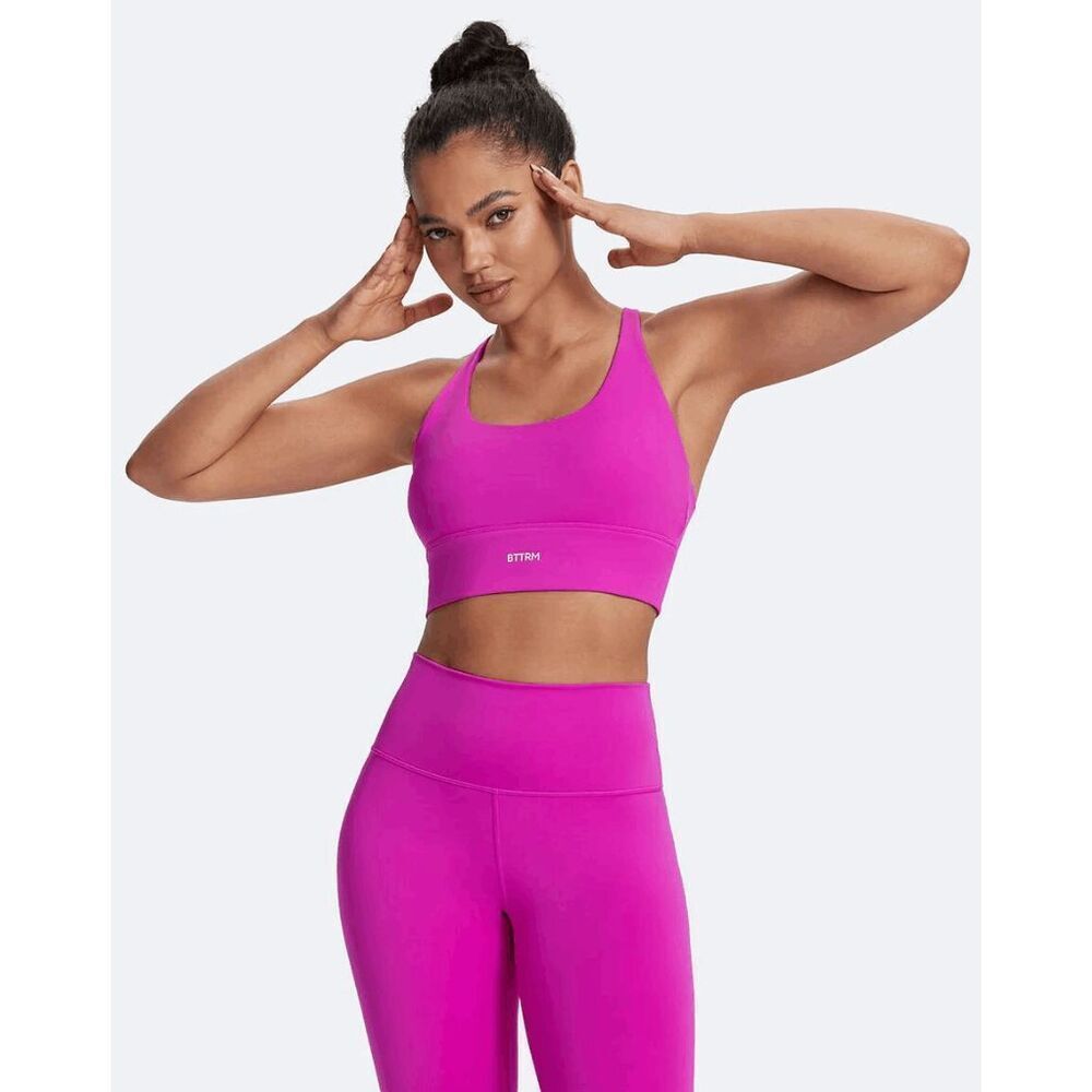 Betterme 2pcs Sculpting Fit Pink Set Pilates Shorts And Straps Support Bra S Nwt — image 7 of 8
